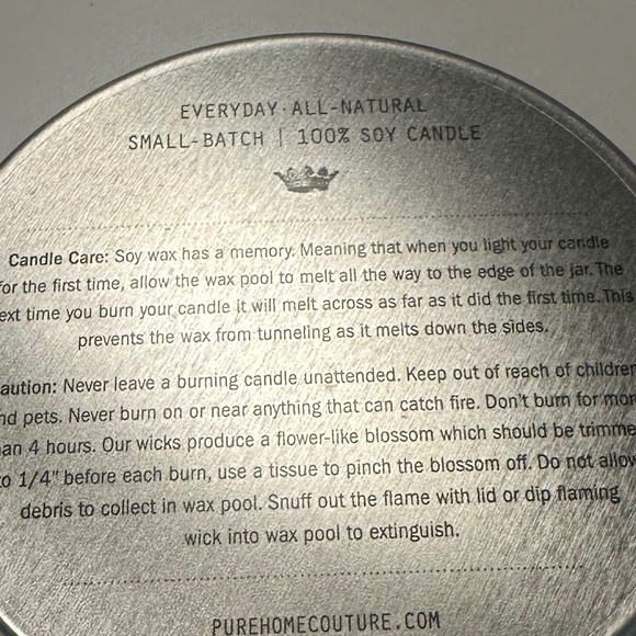 PURE HOME COUTURE - Mimosa Flower - 100% Soy Candle - 113 g / 4 oz - 15 hours - Picture 6 of 8